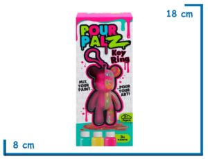 POUR PALZ KEY RING FUCSIA LLAVERO OSO 8CM