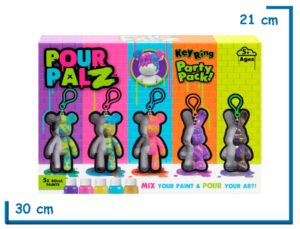 POUR PALZ KEY RING PARTY PACK X5 PZS 8CM
