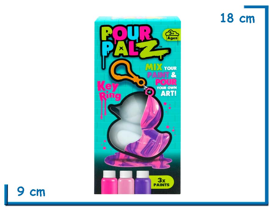 POUR PALZ KEY RING TURQUESA LLAVERO PATITO 8CM