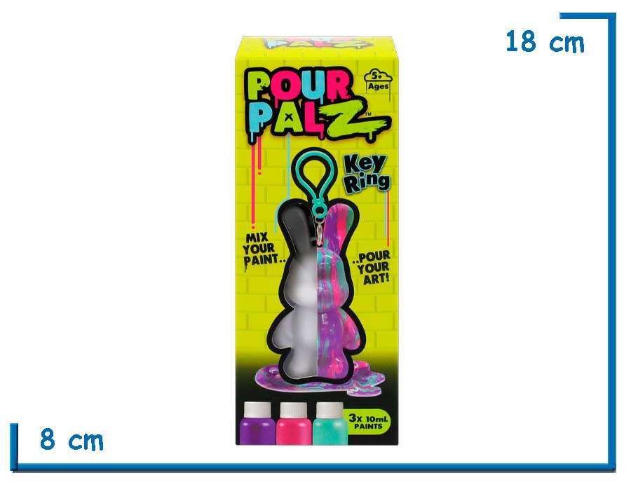 POUR PALZ KEY RING AMARILLO LLAVERO CONEJO 8CM