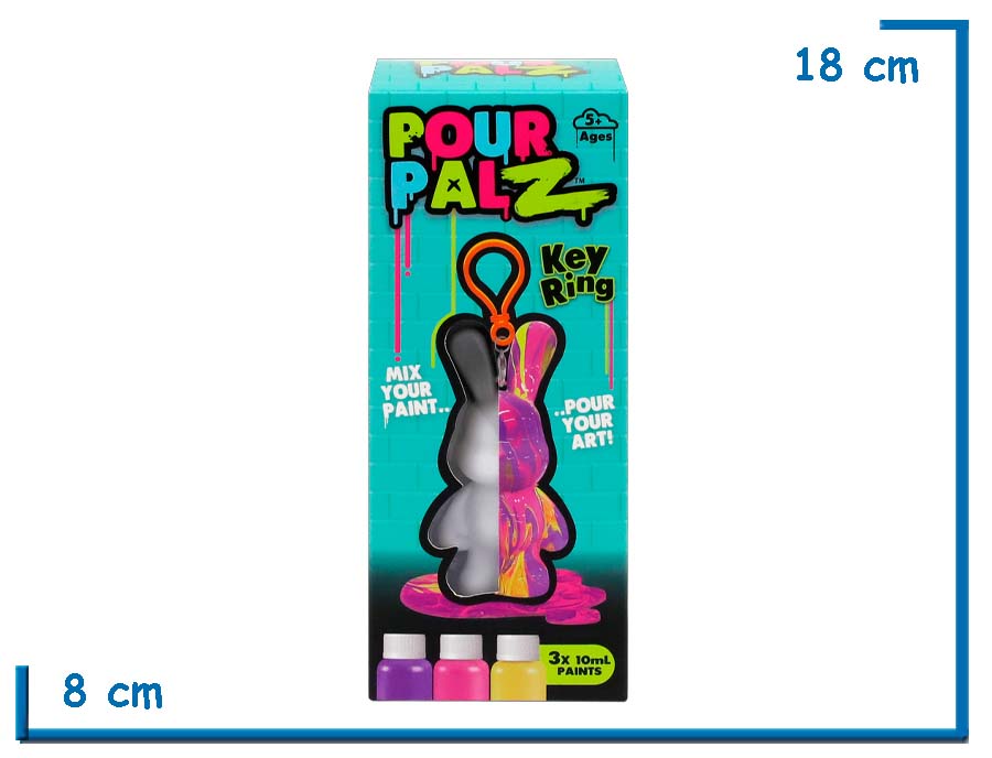 POUR PALZ KEY RING TURQUESA LLAVERO CONEJO 8CM