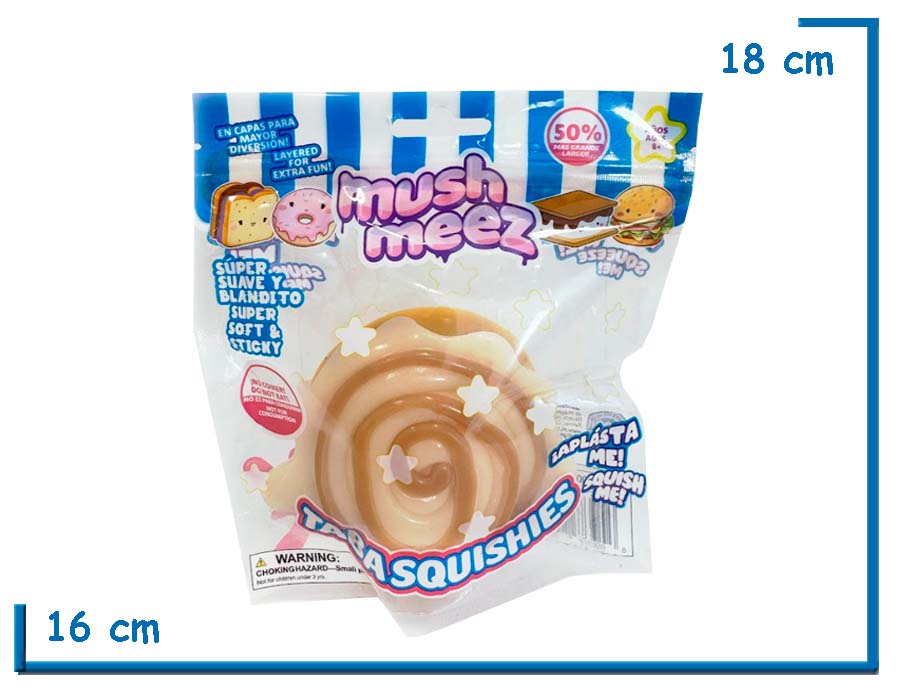 MUSHMEEZ TABA SQUISHIES ROL DE CANELA