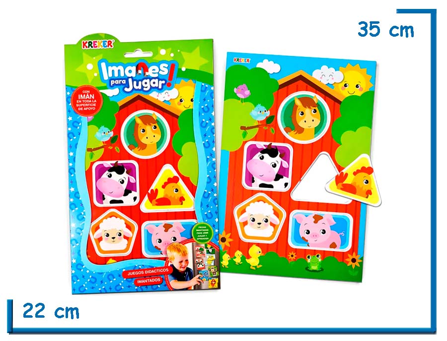 IMANES PARA JUGAR FORMAS GEOMETRICAS Y ANIMALES DE LA GRANJA