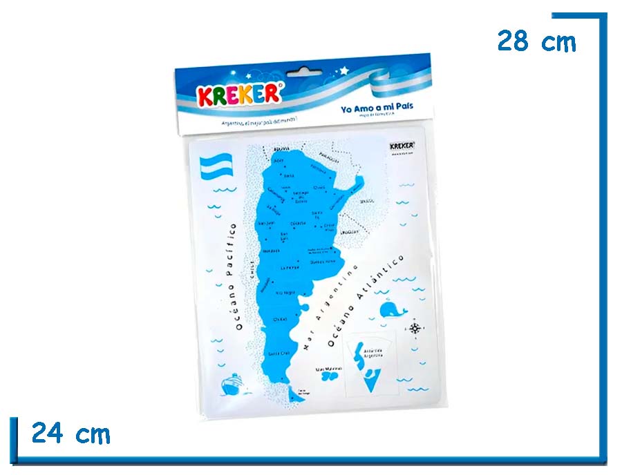 YO AMO A MI PAIS MAPA ARGENTINA ENCASTRE GOMA DE GOMA EVA