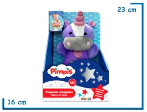 PIMPIS PEQUEÑOS AMIGUITOS UNICORNIO MUÑECO DE APEGO LUZ Y SONIDO