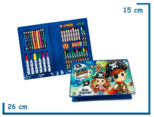 PIRATAS DEL ESPACIO CARTUCHERA 42 PIEZAS