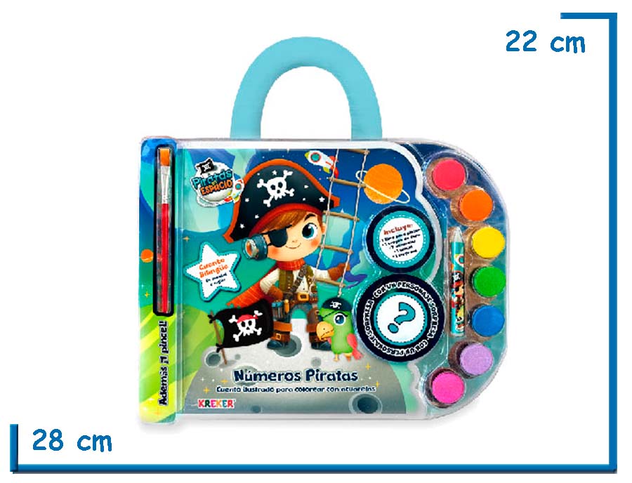 PIRATAS DEL ESPACIO NUMEROS PIRATAS VALIJA ACUARELAS