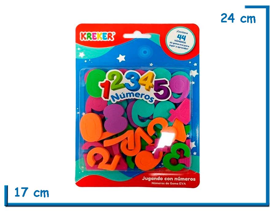 JUGANDO CON NUMEROS NUMEROS DE GOMA EVA EN BLISTER