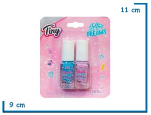 TINY ESMALTES X2 CELESTE Y LILA EN BLISTER