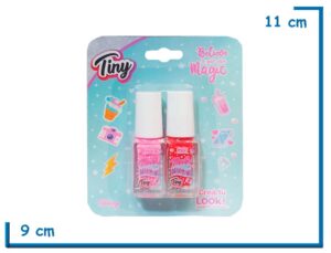 TINY ESMALTES X2 ROSA Y ROJO EN BLISTER