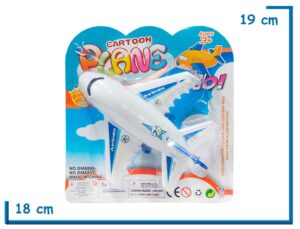 CARTOON PLANE AVION DE PASAJEROS A FRICCION EN BLISTER