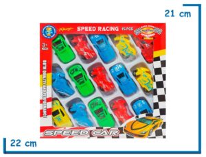 SPEED CAR SET X15 AUTITOS EN CAJA