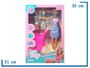 TINY FANTASY MUÑECA VESTIDO LILA CORAZONES