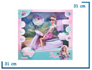 TINY FANTASY MUÑECA FALDA ROSA CON MOTO
