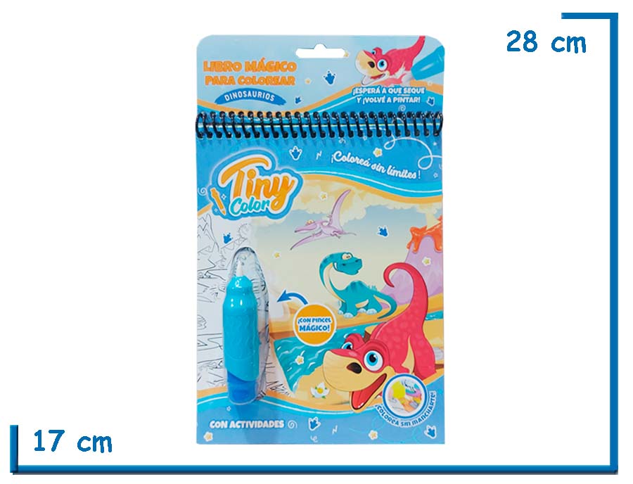 TINY COLOR DINOSAURIOS LIBRO MAGICO PARA COLOREAR CON AGUA
