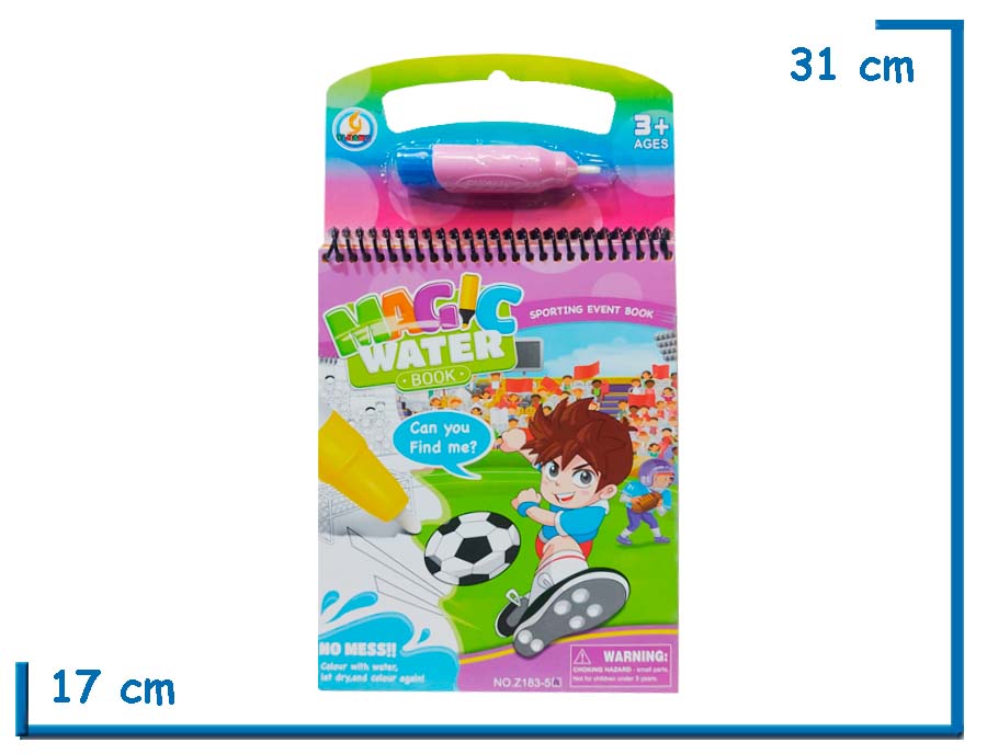 MAGIC WATER BOOK SPORTING EVENT BOOK COLOREA CON AGUA
