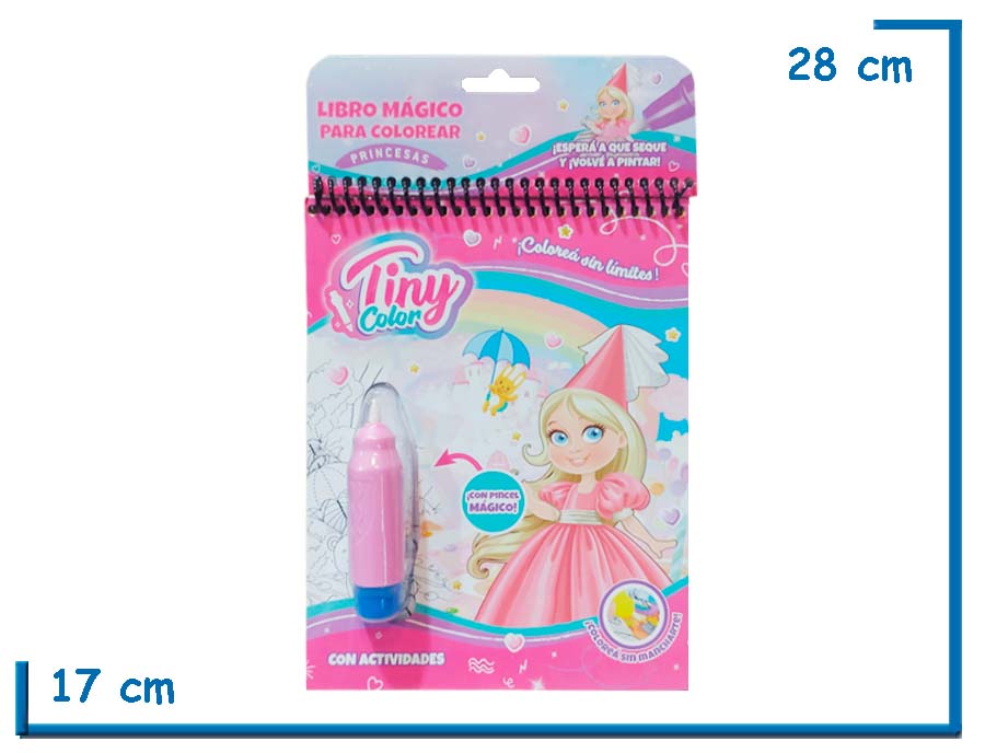 TINY COLOR PRINCESAS LIBRO MAGICO PARA COLOREAR CON AGUA