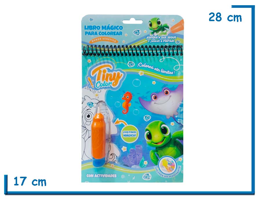 TINY COLOR MUNDO ACUATICO LIBRO MAGICO PARA COLOREAR CON AGUA