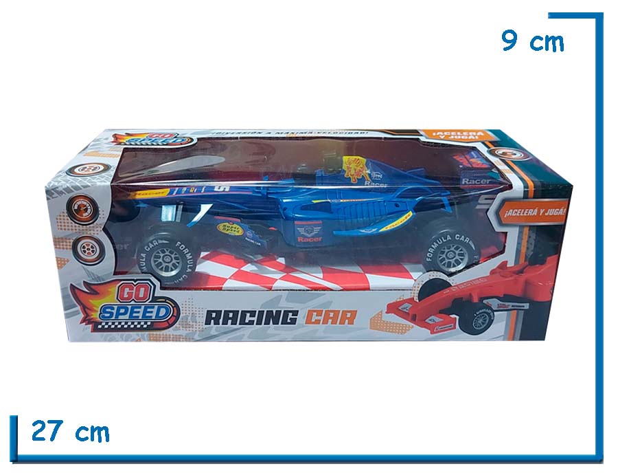 GO SPEED RACING CAR AZUL AUTO F1 A FRICCION