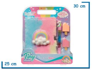 TINY DREAMS DIARIO NUBE ARCOIRIS CON ACCESORIOS