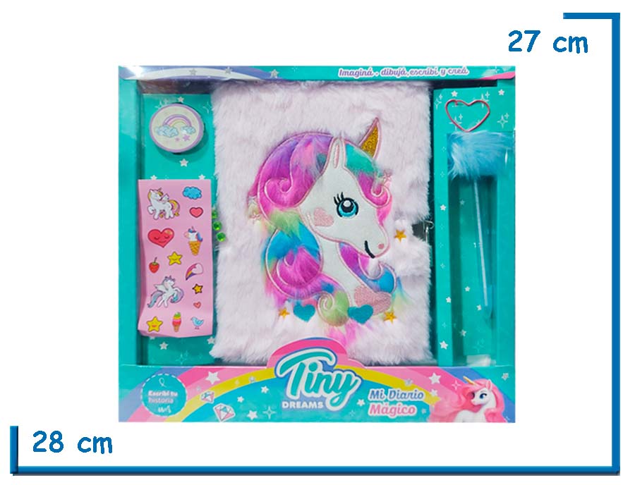 TINY DREAMS DIARIO ROSA UNICORNIO PELUCHE CON ACCESORIOS