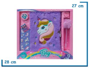 TINY DREAMS DIARIO VIOLETA  UNICORNIO PELUCHE CON ACCESORIOS