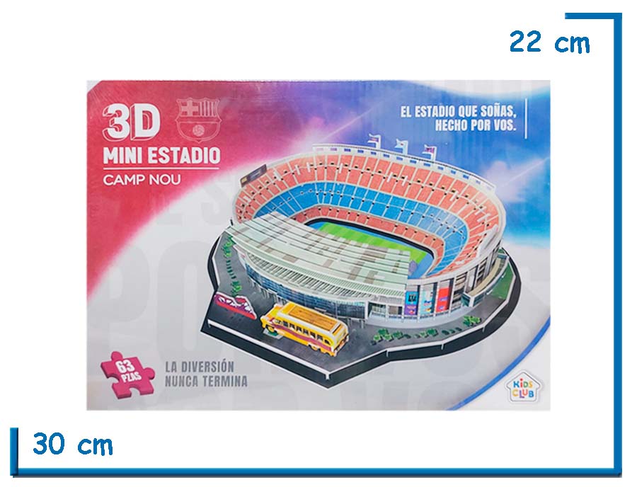 KIDS CLUB 3D MINI ESTADIO CAMP NOU 63 PZS