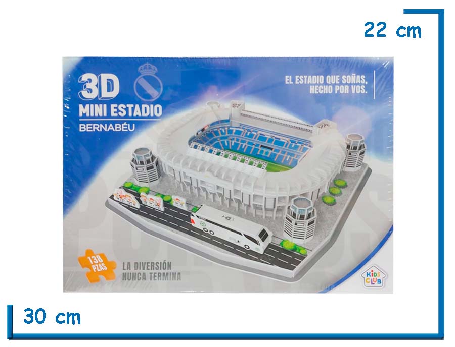 KIDS CLUB 3D MINI ESTADIO BERNABEU 138 PZS