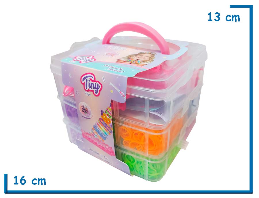 TINY BIJOU FABRICA DE PULSERAS 12 COLORES EN VALIJA 3 PISOS