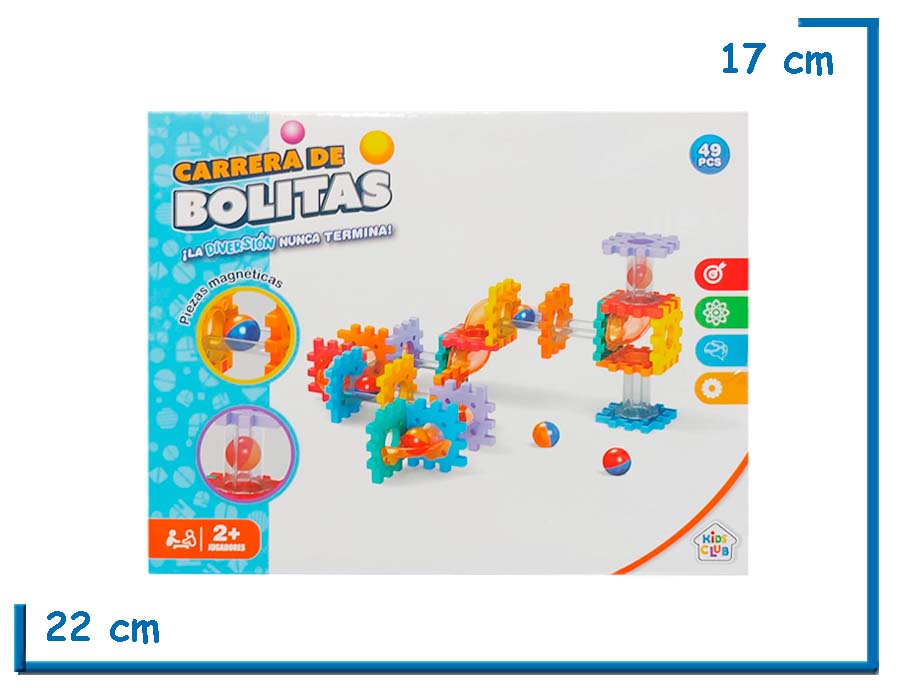 KIDS CLUB CARRERA DE BOLITAS 49 PZS