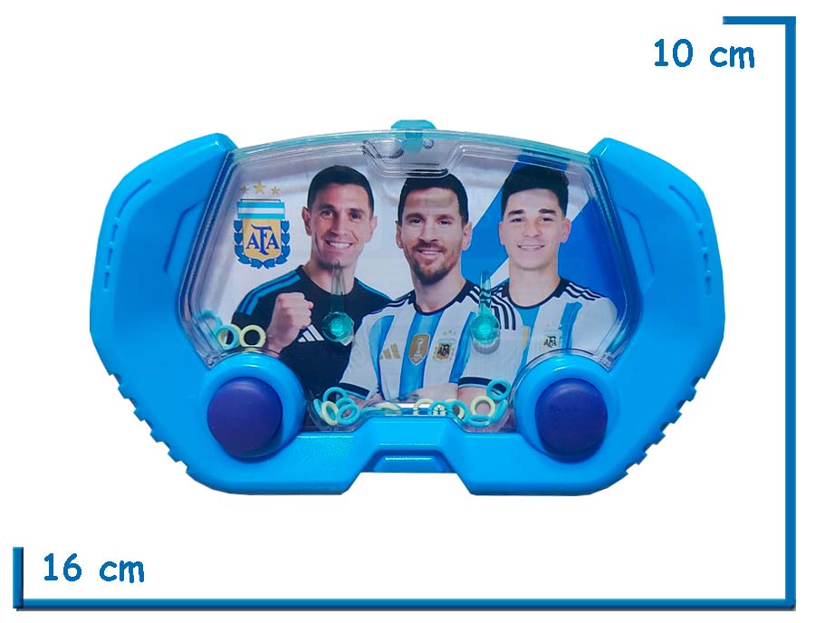 JUEGO DE AGUA GRANDE AROS LOCOS BOTONES AZULES AFA