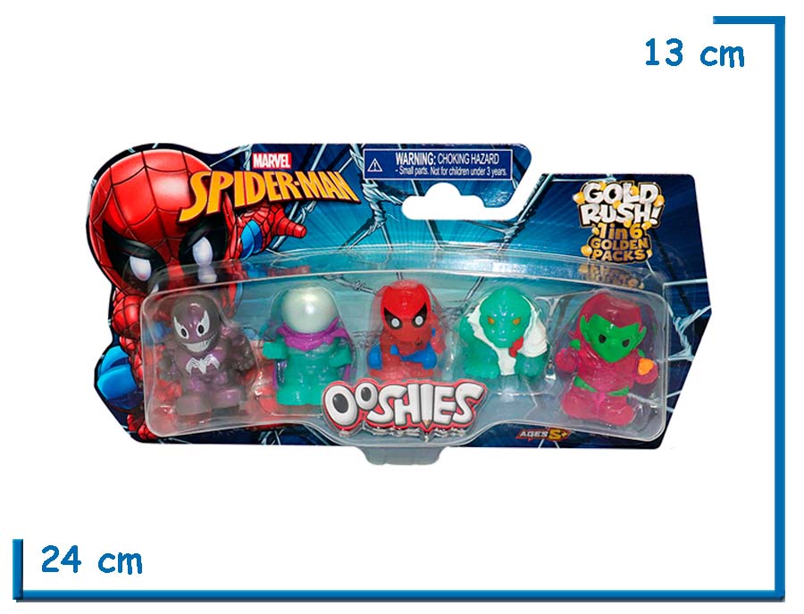 OOSHIES SPIDER-MAN SET X5 FIGURAS