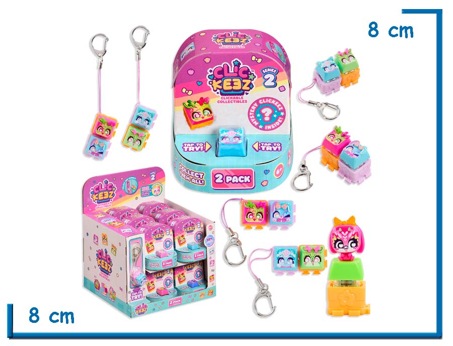 CLICKEEZ 2 PACK  LLAVEROS SURTIDO
