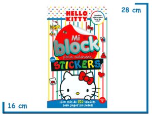 MI BLOCK PARA COLOREAR CON STICKERS HELLO KITTY