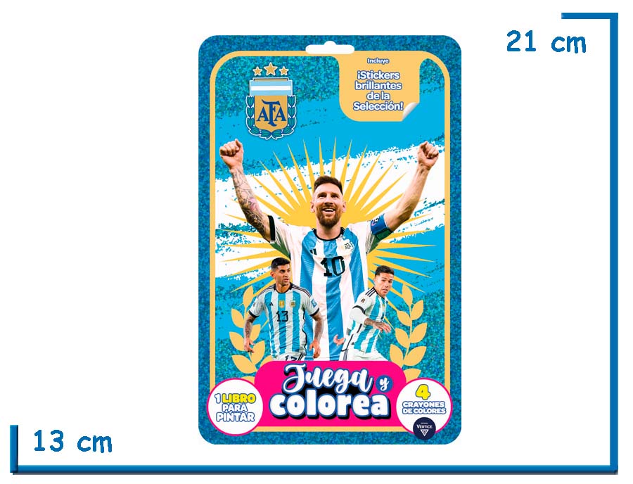 JUEGA Y COLOREA AFA CELESTE Y BLANCO