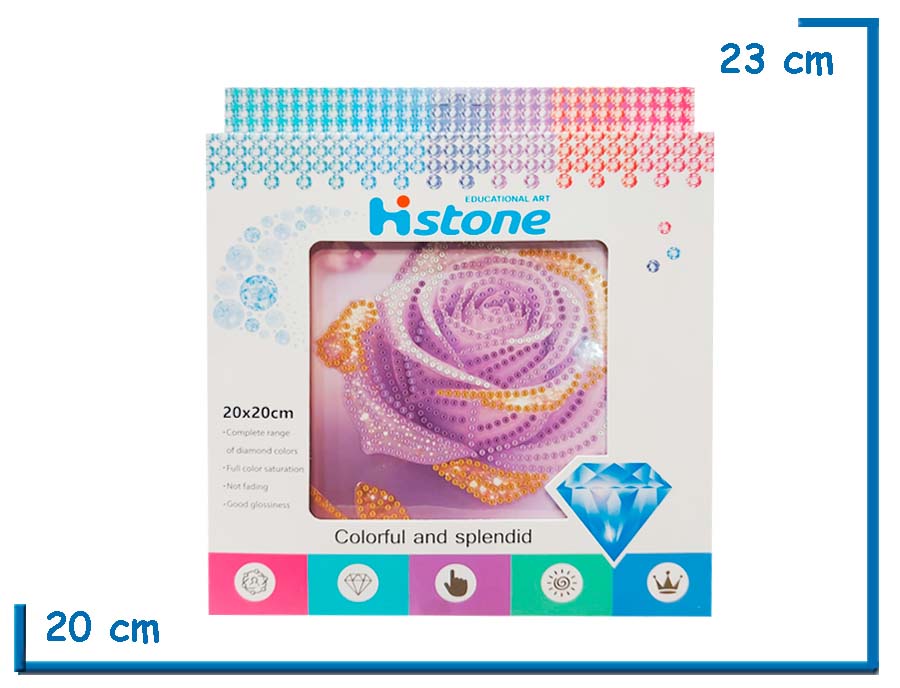 HI STONE FLOR VIOLETA EDUCATIONAL ART 20X20CM EN CAJA