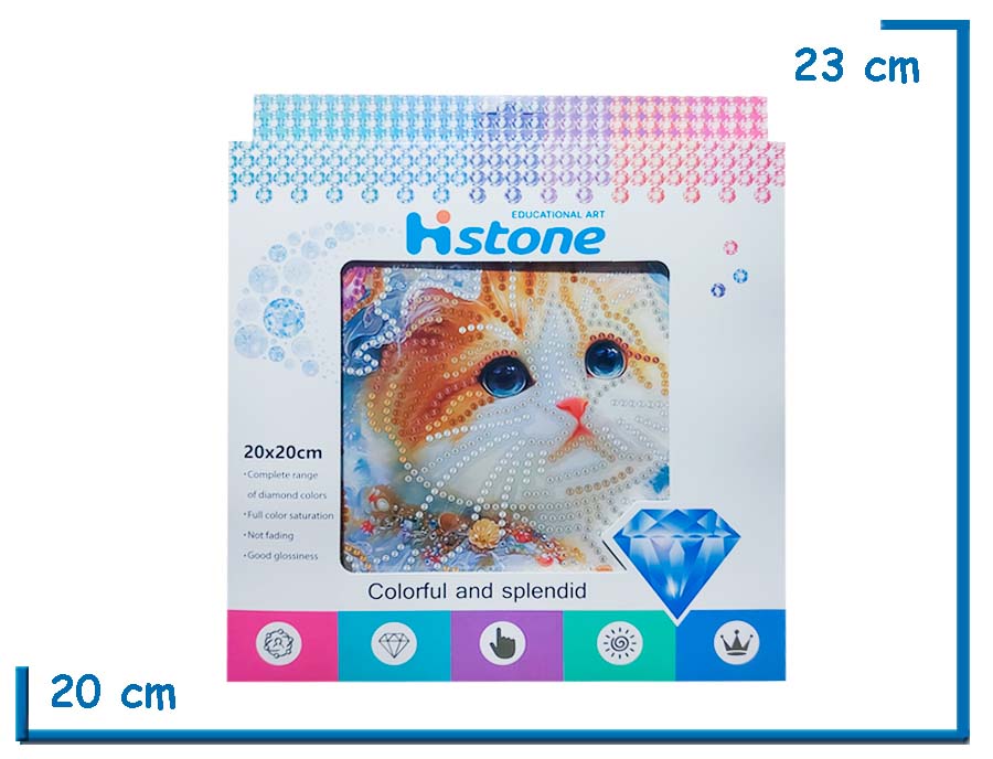 HI STONE GATO CARA EDUCATIONAL ART 20X20CM EN CAJA