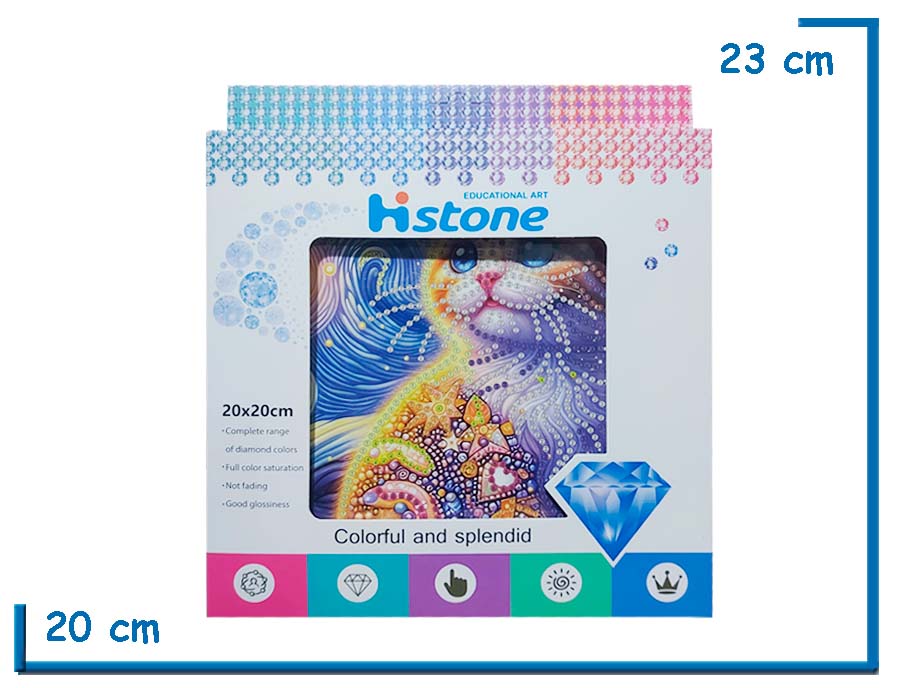 HI STONE GATO CUERPO EDUCATIONAL ART 20X20CM EN CAJA