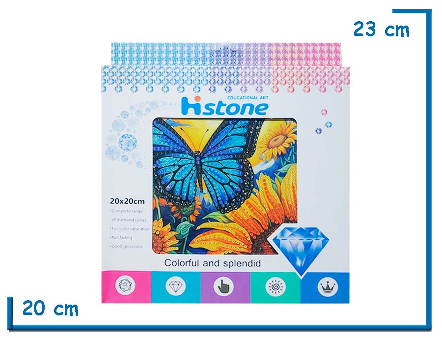 HI STONE MARIPOSA Y FLORES EDUCATIONAL ART 20X20CM EN CAJA