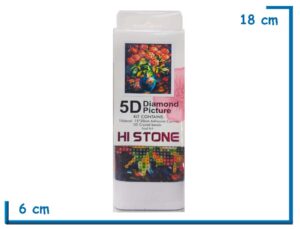 HI STONE FLORES EN JARRON 5D DIAMOND PICTURE 15X20CM EN BLISTER