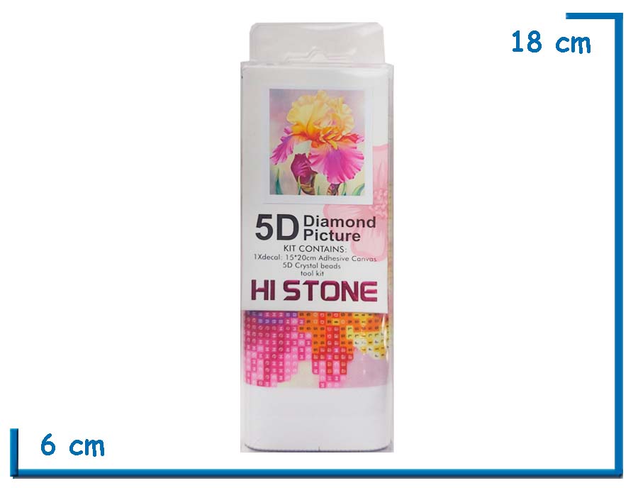 HI STONE FLOR SILVESTRE 5D DIAMOND PICTURE 15X20CM EN BLISTER