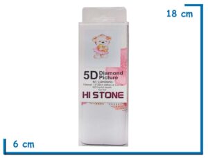 HI STONE OSO CON PELUCHE 5D DIAMOND PICTURE 15X20CM EN BLISTER