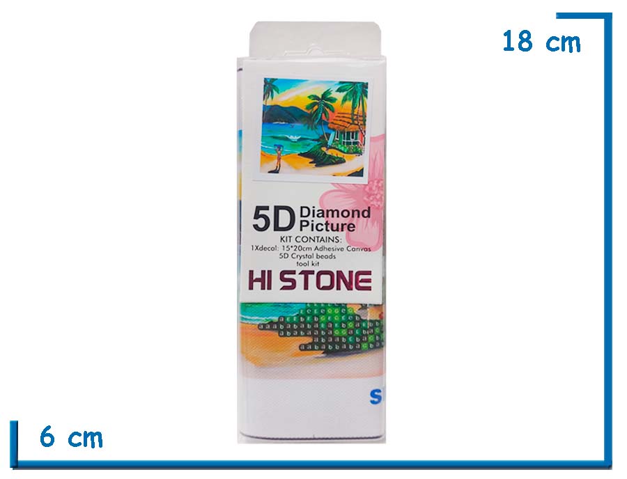 HI STONE PLAYA 5D DIAMOND PICTURE 15X20CM EN BLISTER