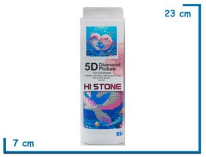 HI STONE DELFINES 5D DIAMOND PICTURE 20X20CM EN BLISTER