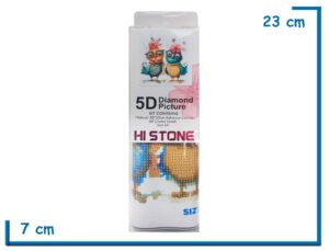 HI STONE PAJAROS CON ANTEOJOS 5D DIAMOND PICTURE 20X20CM EN BLISTER