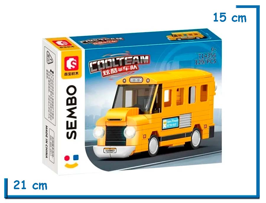 SEMBO BLOCK COOL TEAM 129 PZS MICRO AMARILLO 714356