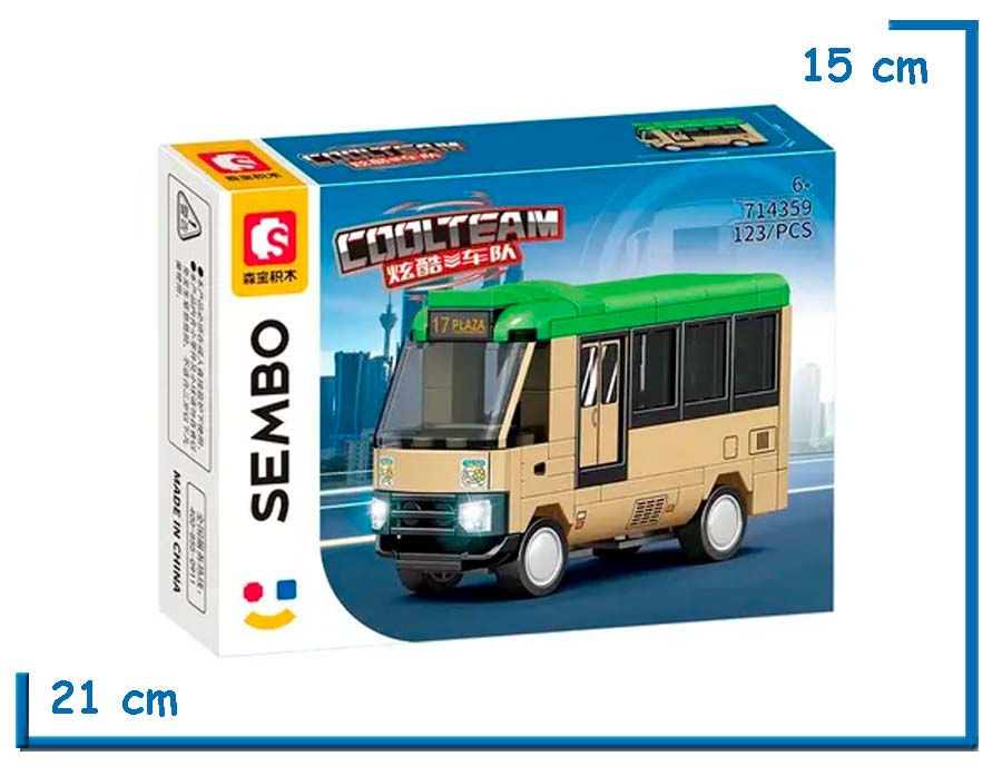 SEMBO BLOCK COOL TEAM 123 PZS MICRO BEIGE Y VERDE 714359
