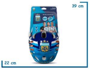 SELECCION ARGENTINA SET DE PROTECCION AZUL EN BLISTER