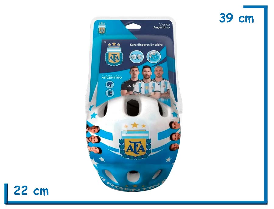 SELECCION ARGENTINA SET DE PROTECCION BLANCO EN BLISTER