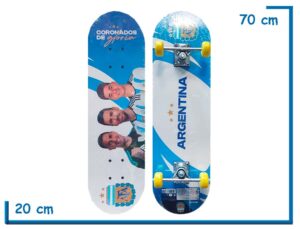 SKATE SELECCION ARGENTINA DISEÑO HORIZONTAL 70X20 CM